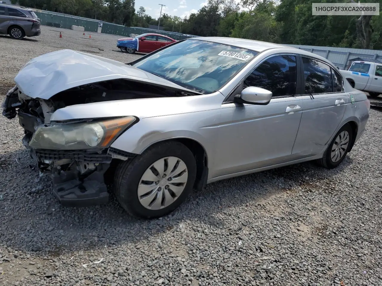 1HGCP2F3XCA200888 2012 Honda Accord Lx