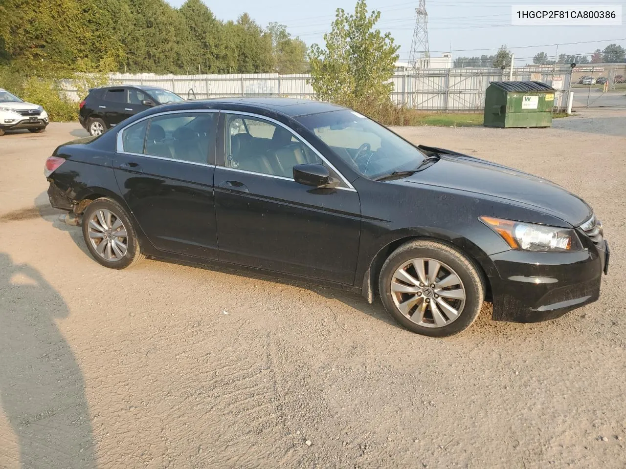 1HGCP2F81CA800386 2012 Honda Accord Exl