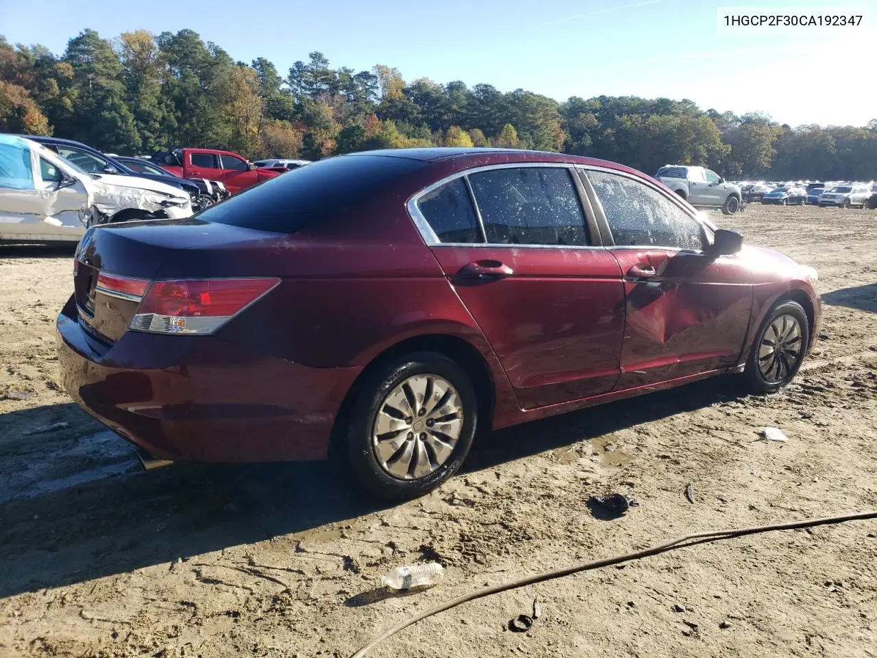 1HGCP2F30CA192347 2012 Honda Accord Lx