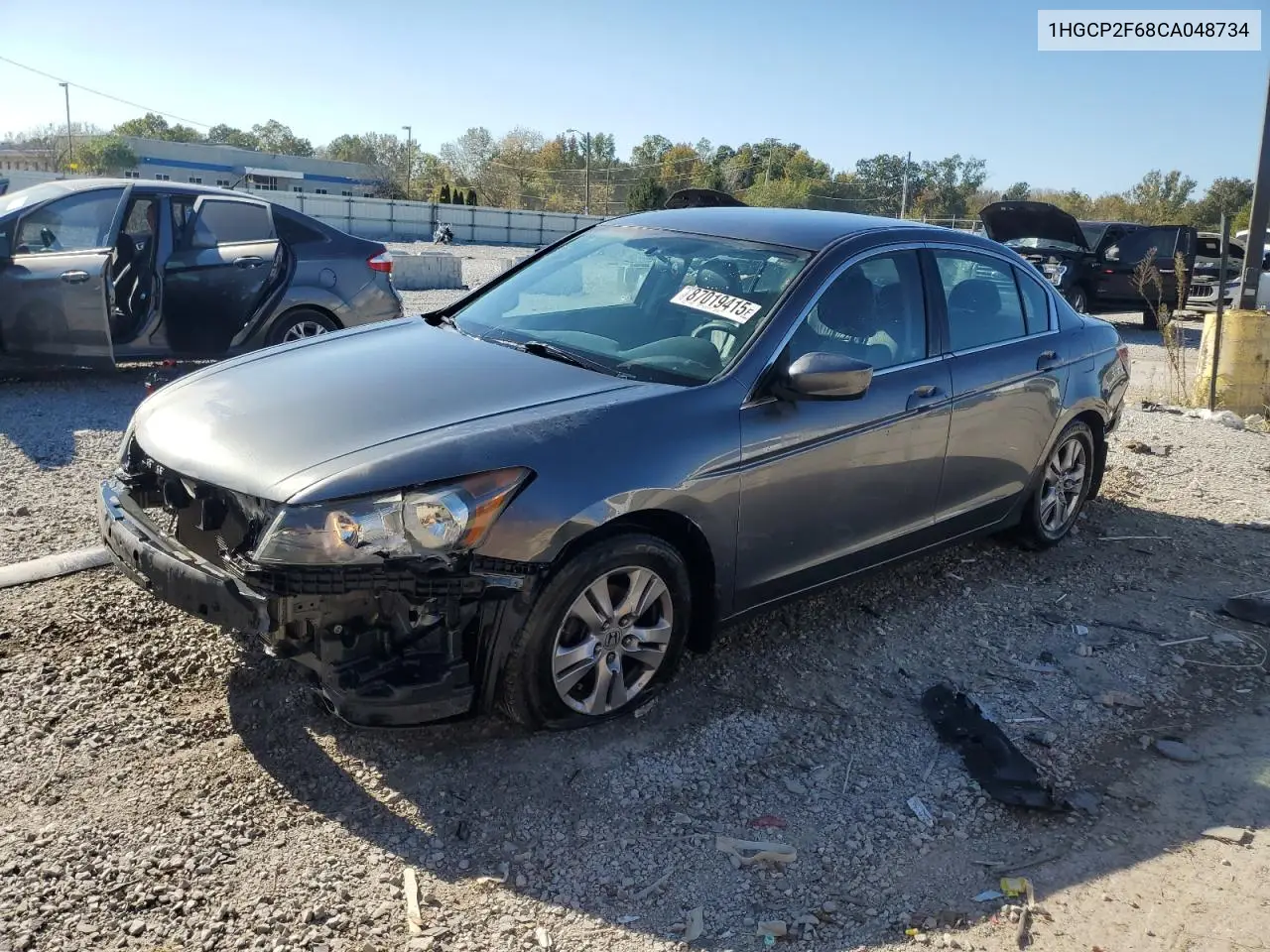 1HGCP2F68CA048734 2012 Honda Accord Se