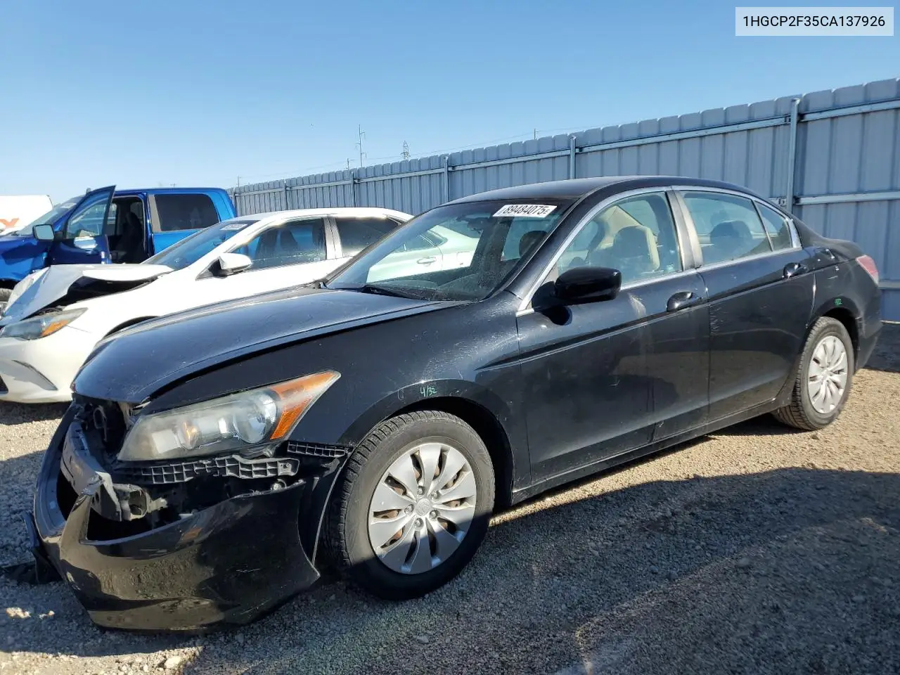 1HGCP2F35CA137926 2012 Honda Accord Lx