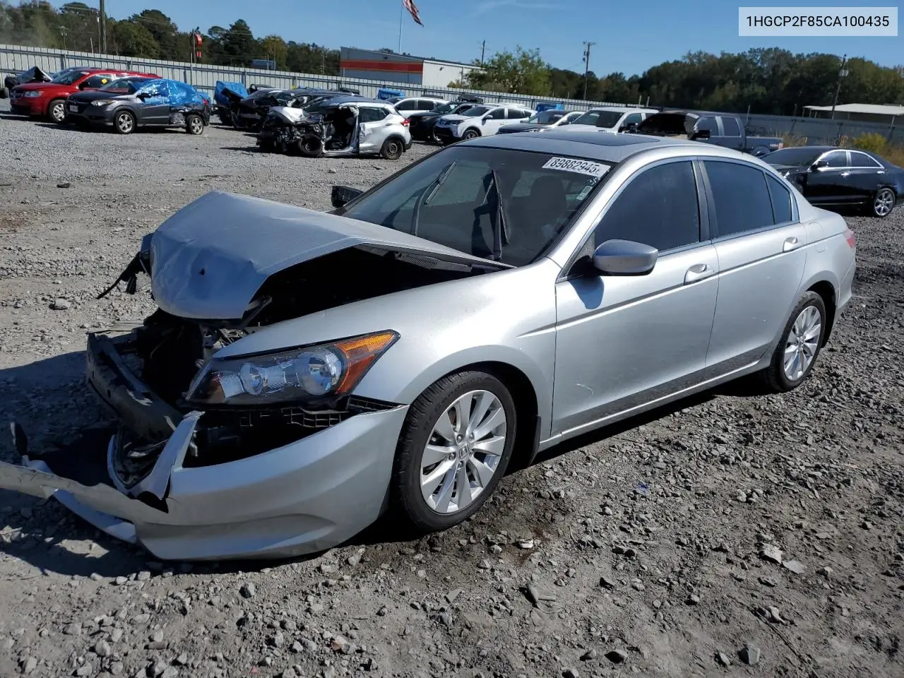 1HGCP2F85CA100435 2012 Honda Accord Exl