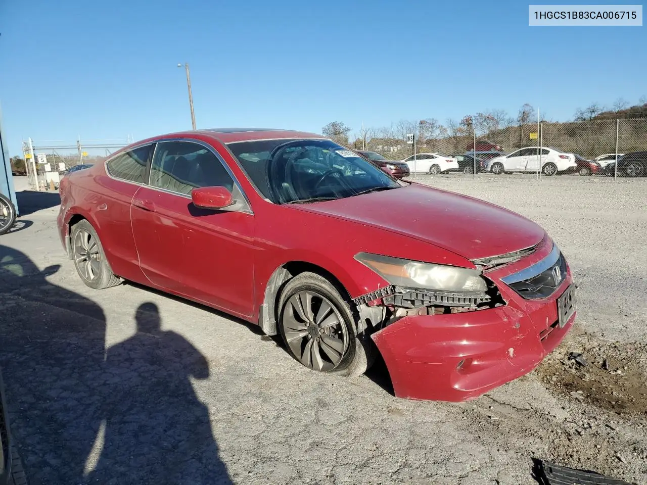 1HGCS1B83CA006715 2012 Honda Accord Exl