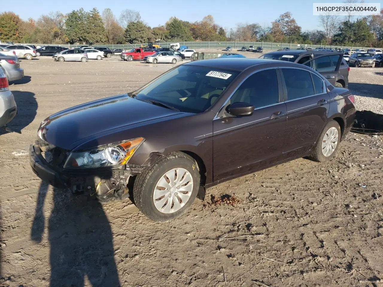1HGCP2F35CA004406 2012 Honda Accord Lx