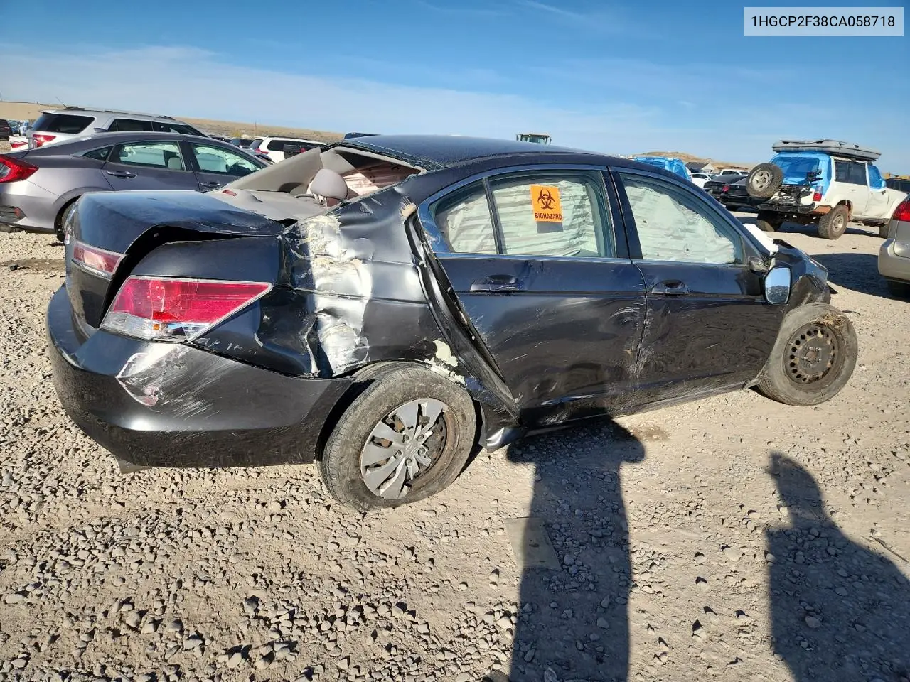 1HGCP2F38CA058718 2012 Honda Accord Lx