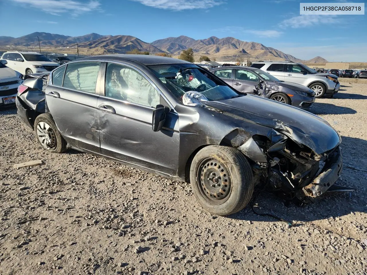 1HGCP2F38CA058718 2012 Honda Accord Lx