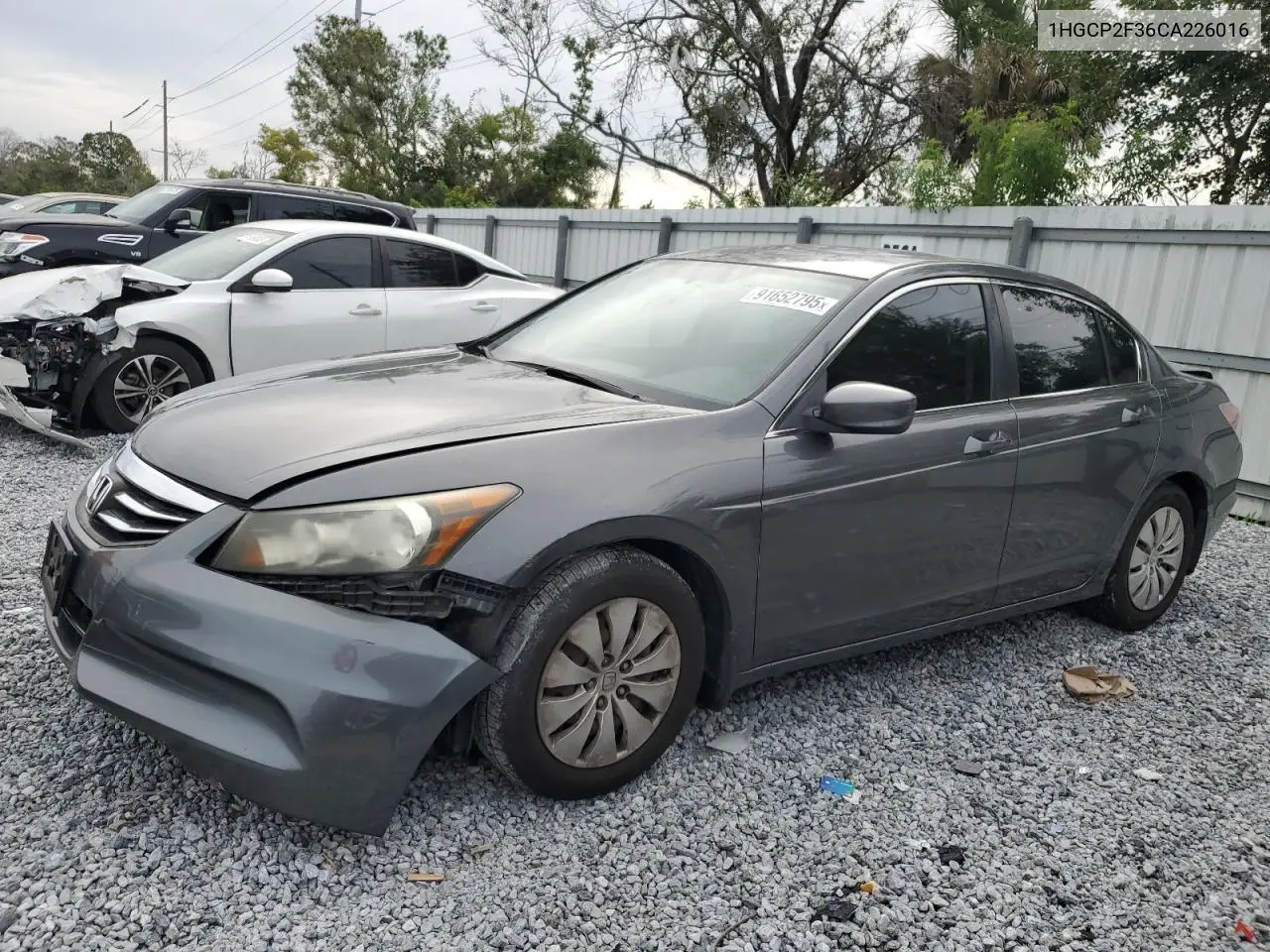 1HGCP2F36CA226016 2012 Honda Accord Lx