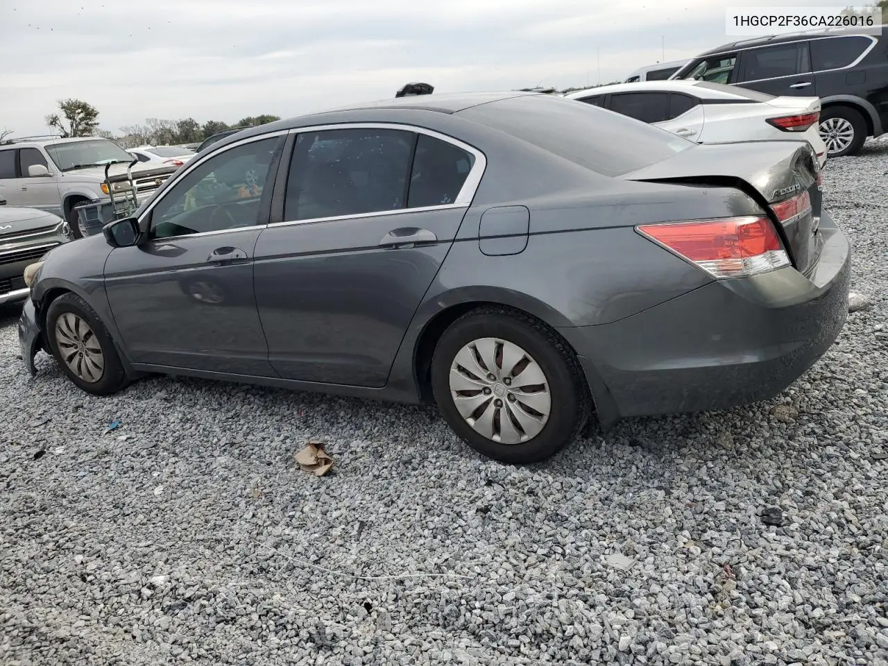 1HGCP2F36CA226016 2012 Honda Accord Lx