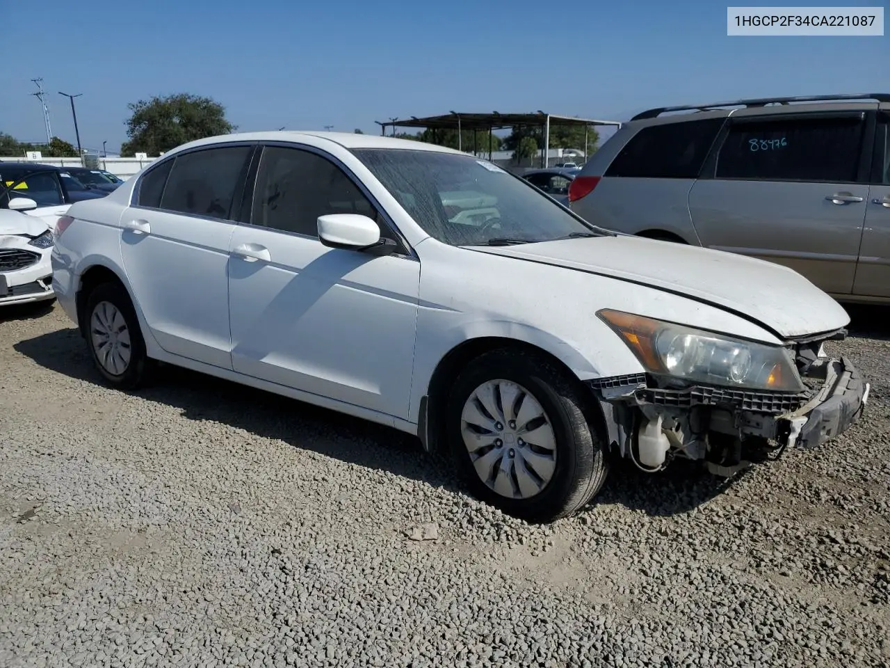 1HGCP2F34CA221087 2012 Honda Accord Lx