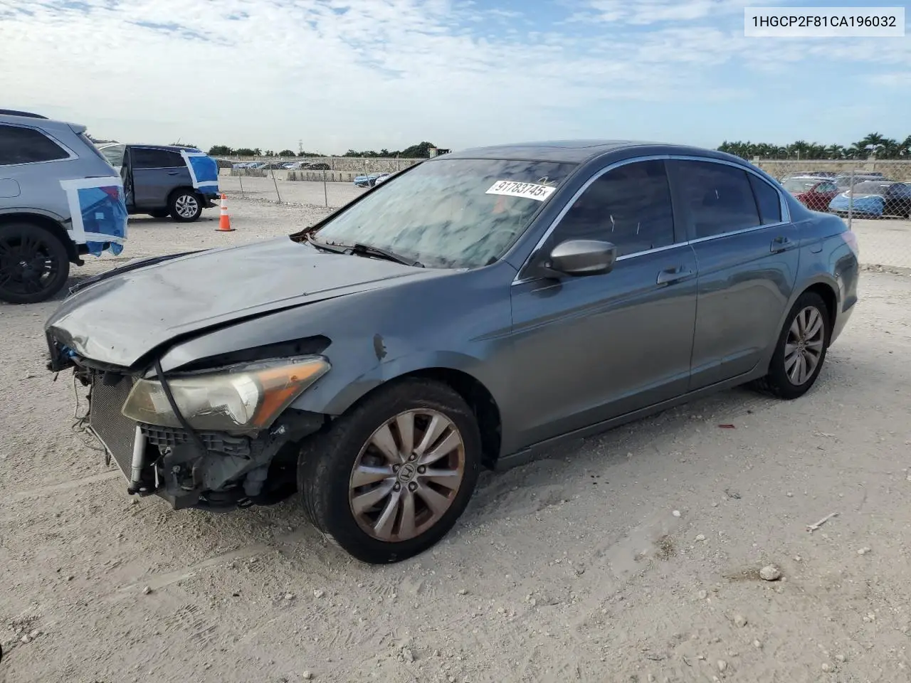 1HGCP2F81CA196032 2012 Honda Accord Exl