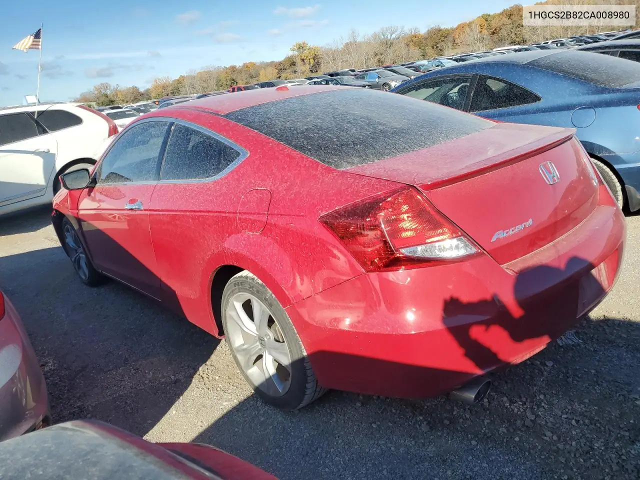 1HGCS2B82CA008980 2012 Honda Accord Exl