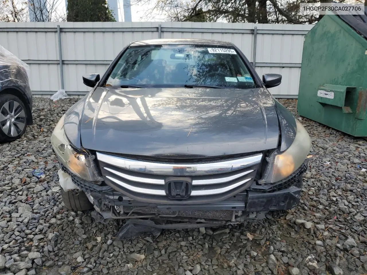 1HGCP2F30CA027706 2012 Honda Accord Lx