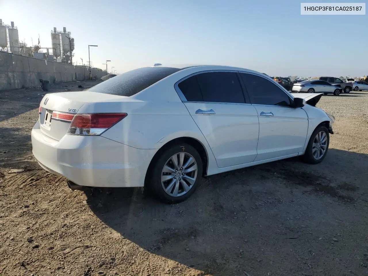 1HGCP3F81CA025187 2012 Honda Accord Exl