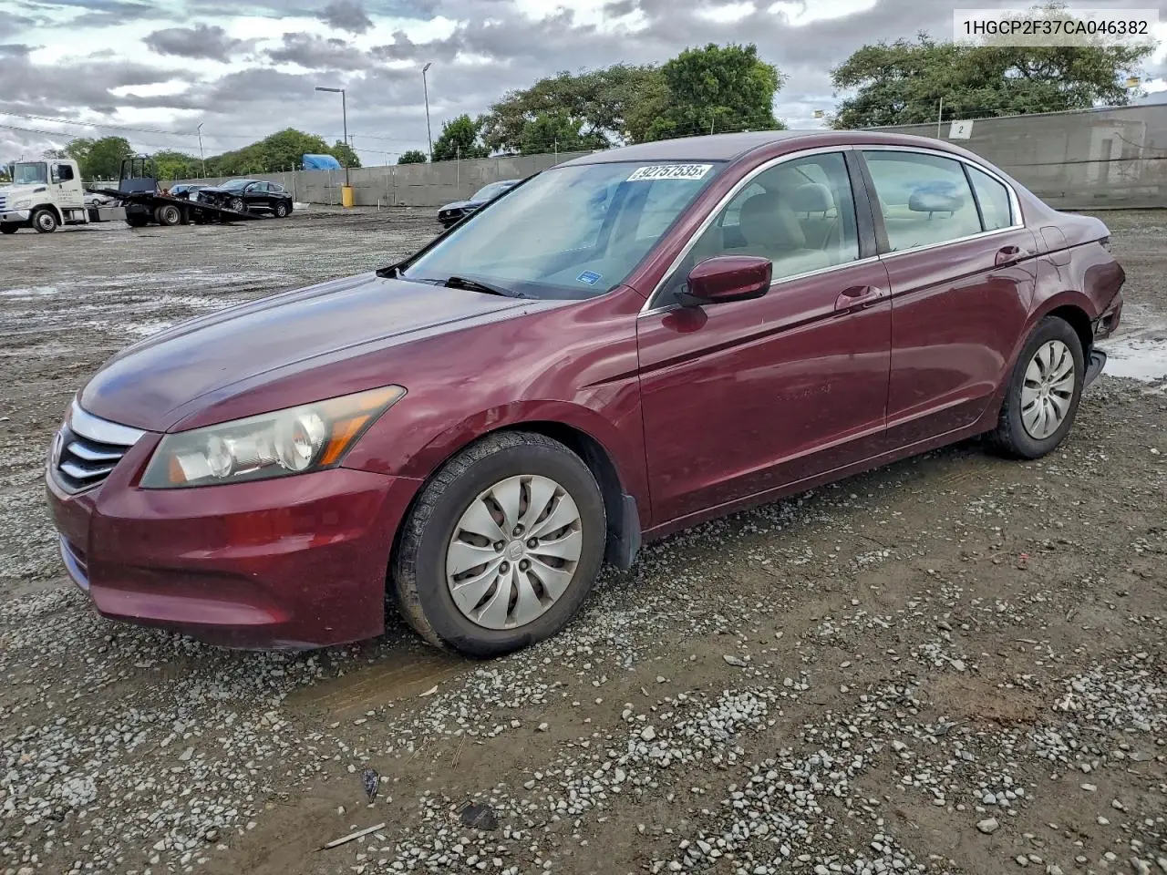 1HGCP2F37CA046382 2012 Honda Accord Lx