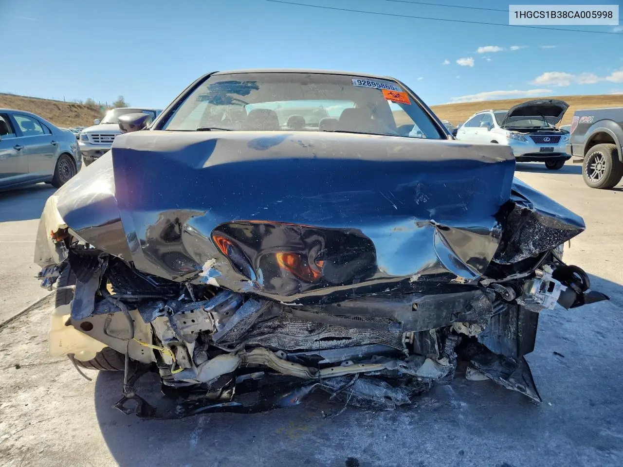 1HGCS1B38CA005998 2012 Honda Accord Lx