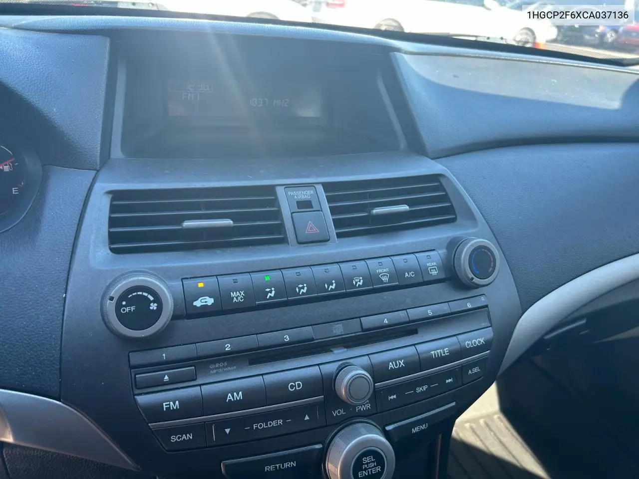 1HGCP2F6XCA037136 2012 Honda Accord Se