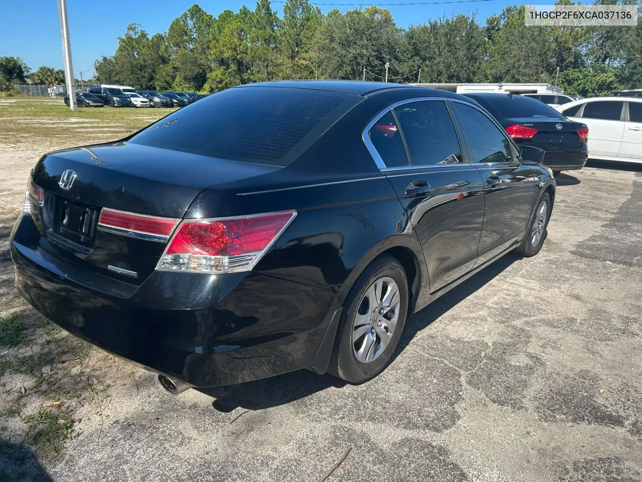 1HGCP2F6XCA037136 2012 Honda Accord Se