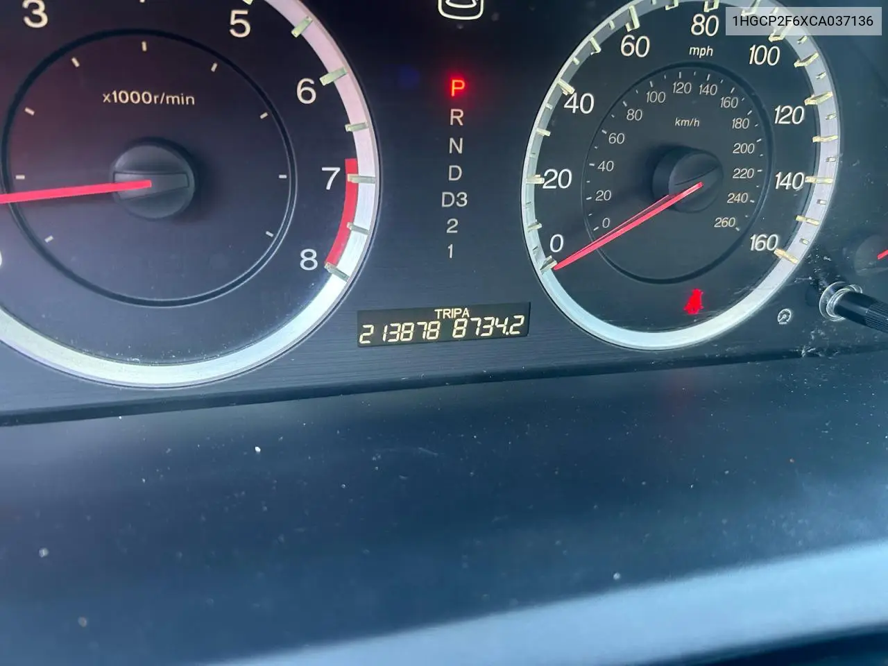 1HGCP2F6XCA037136 2012 Honda Accord Se