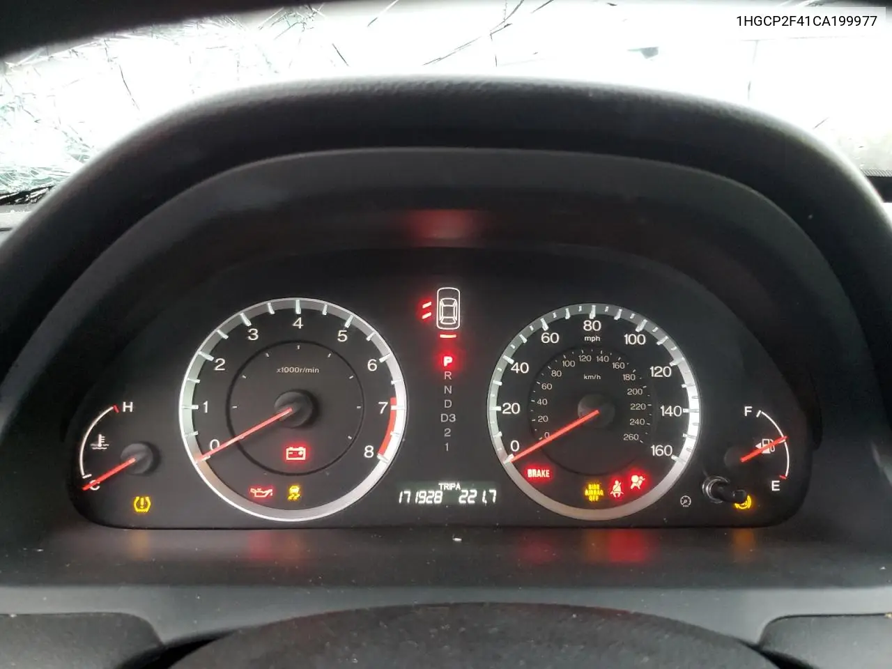 1HGCP2F41CA199977 2012 Honda Accord Lxp