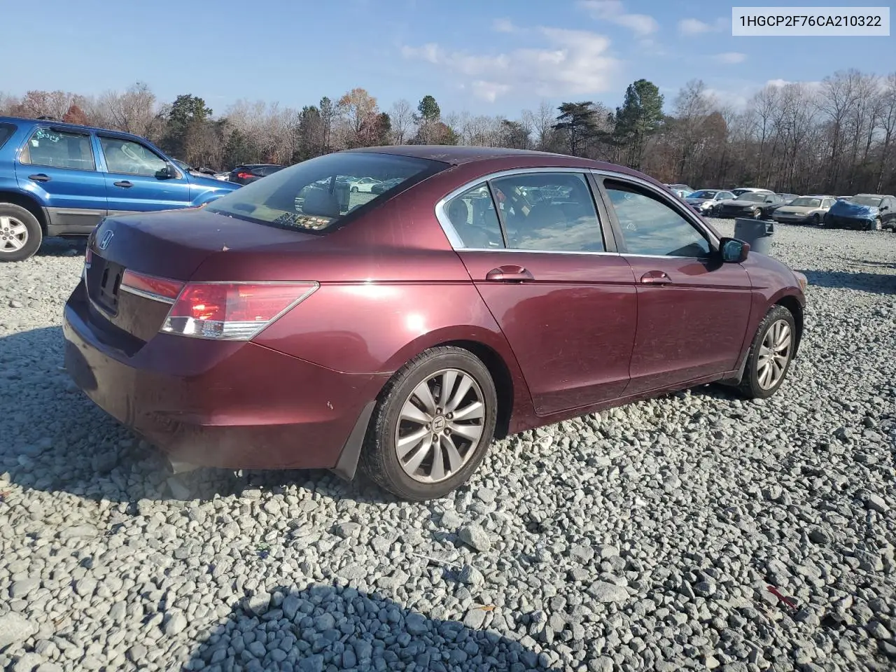 1HGCP2F76CA210322 2012 Honda Accord Ex