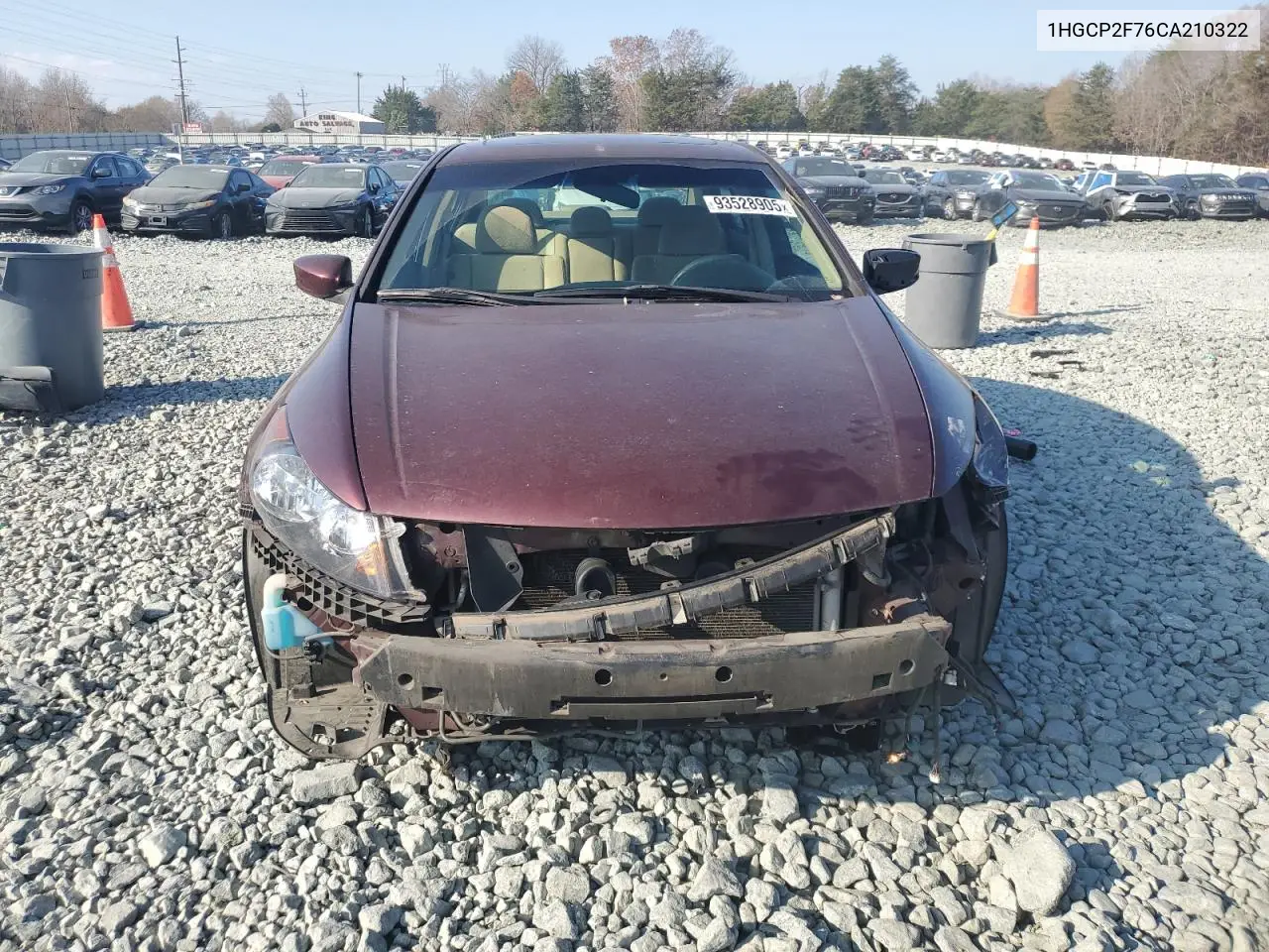 1HGCP2F76CA210322 2012 Honda Accord Ex