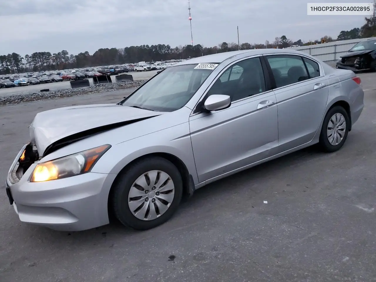 1HGCP2F33CA002895 2012 Honda Accord Lx