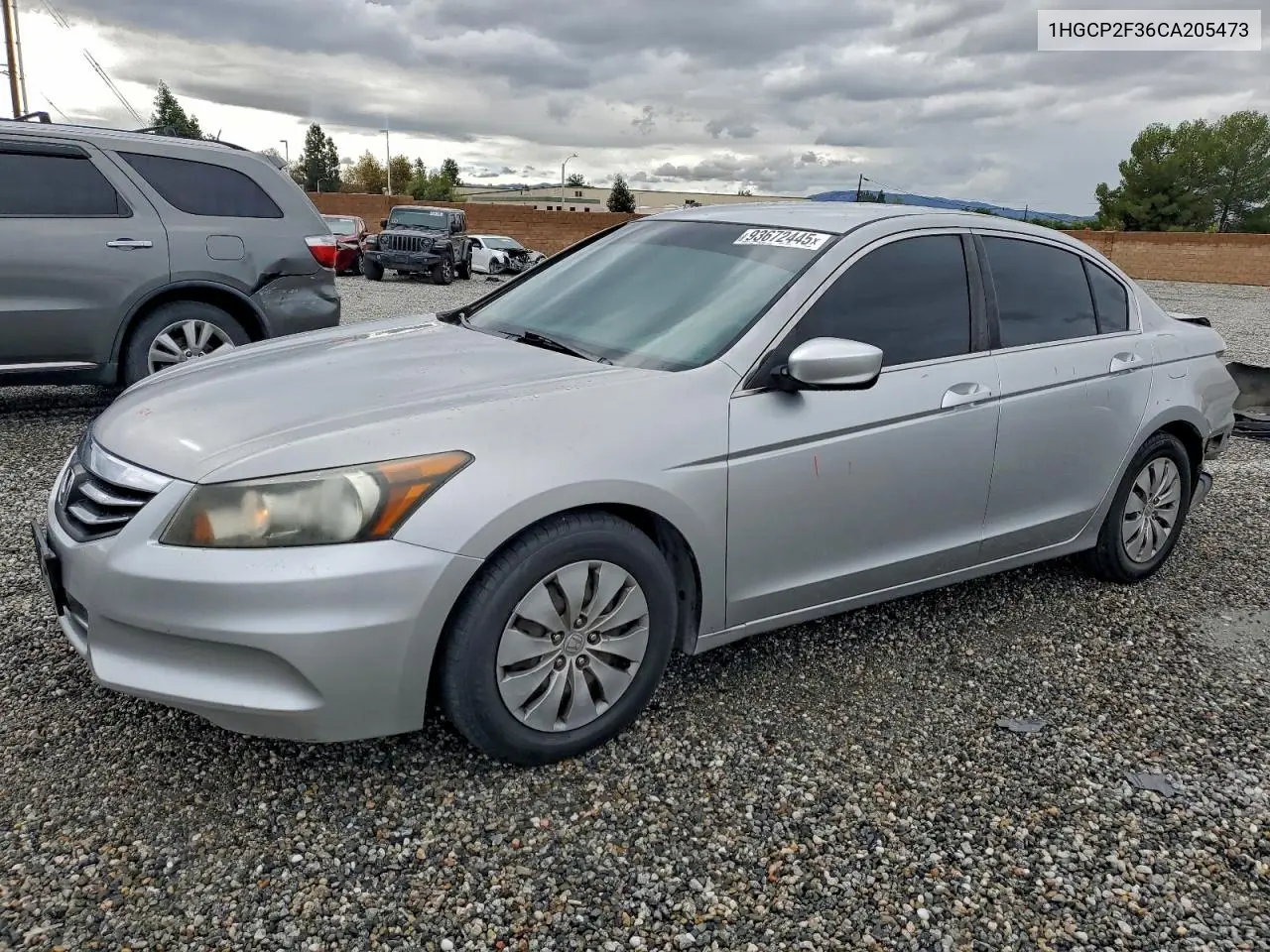 1HGCP2F36CA205473 2012 Honda Accord Lx