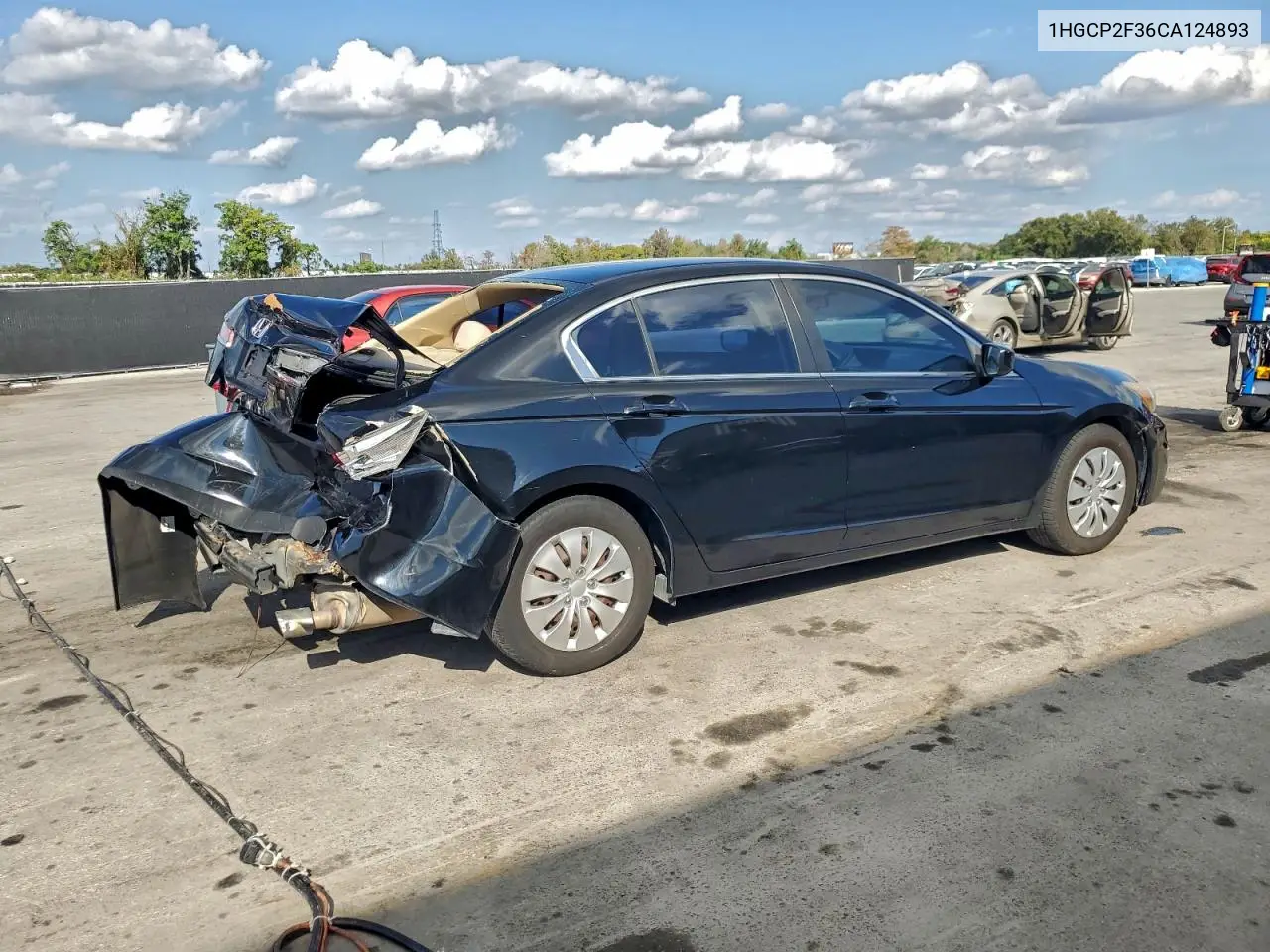 1HGCP2F36CA124893 2012 Honda Accord Lx