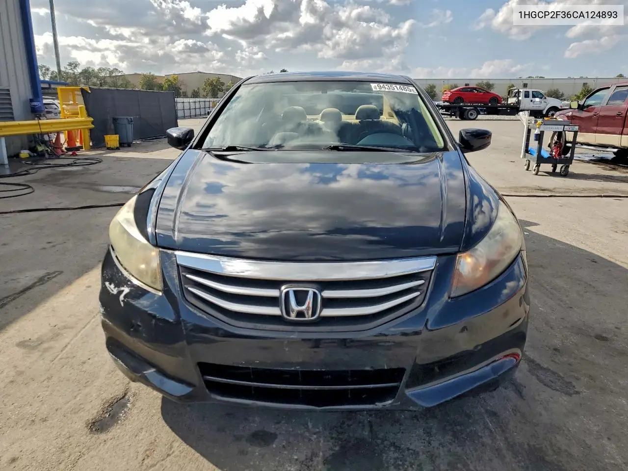 1HGCP2F36CA124893 2012 Honda Accord Lx