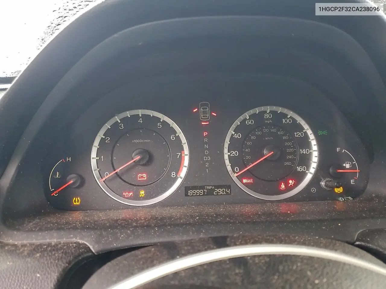 1HGCP2F32CA238096 2012 Honda Accord Lx