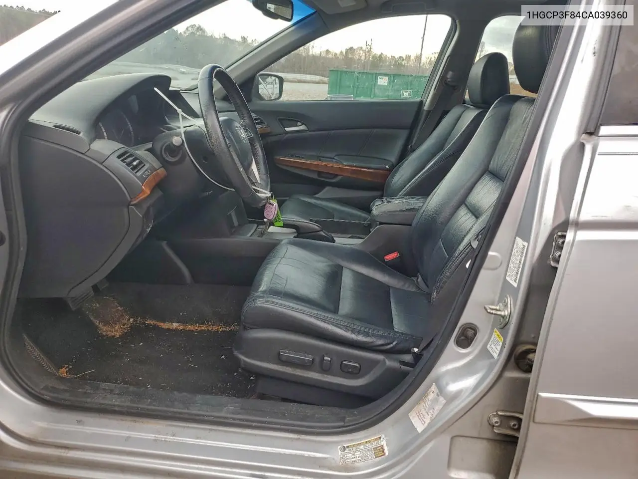 1HGCP3F84CA039360 2012 Honda Accord Exl