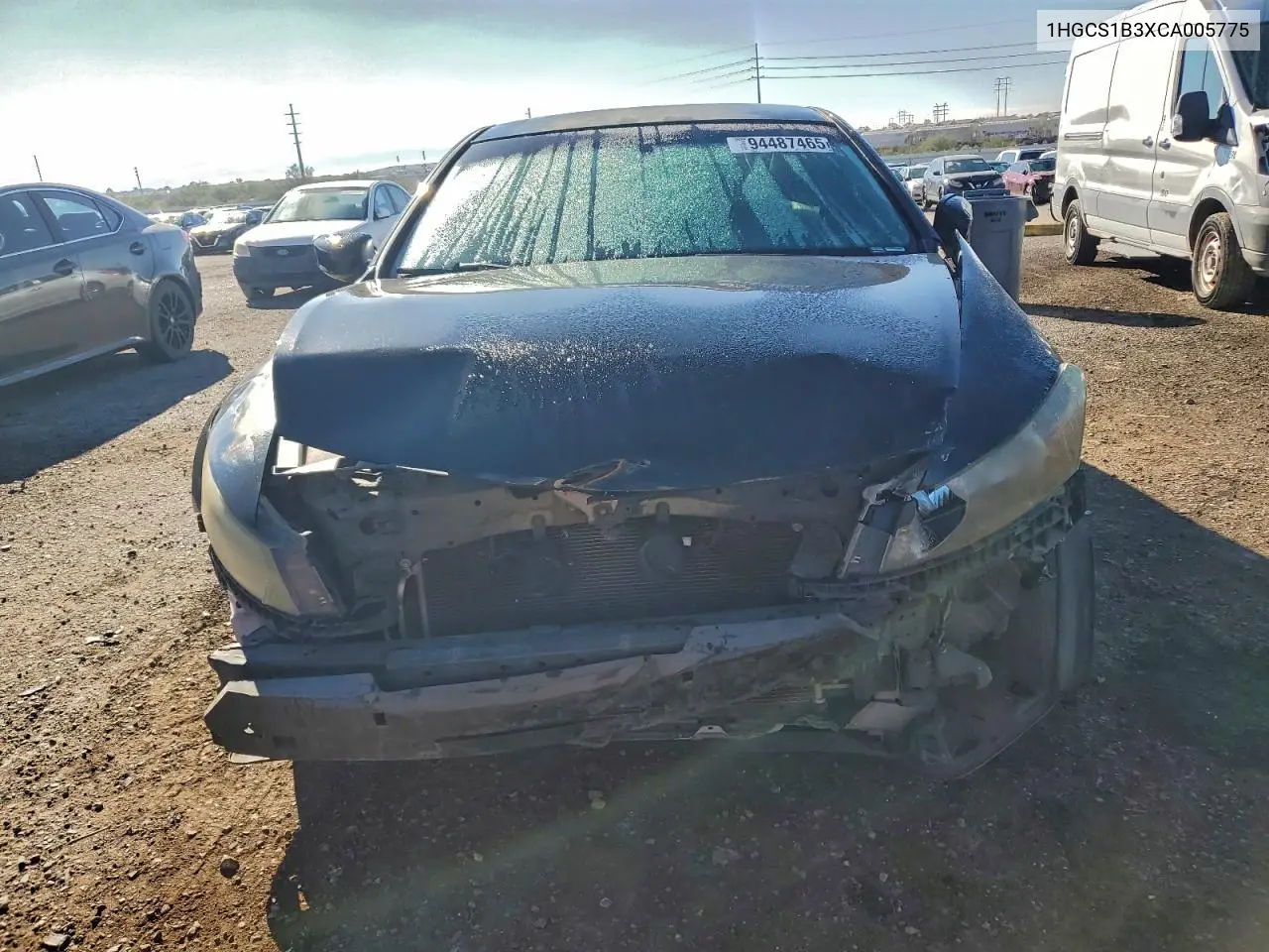 1HGCS1B3XCA005775 2012 Honda Accord Lx