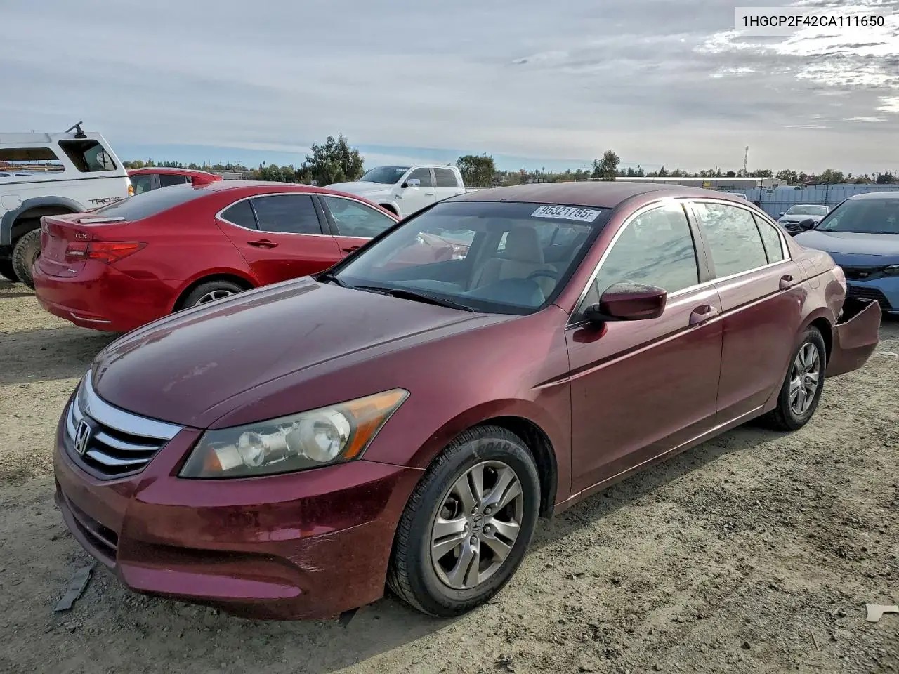 1HGCP2F42CA111650 2012 Honda Accord Lxp