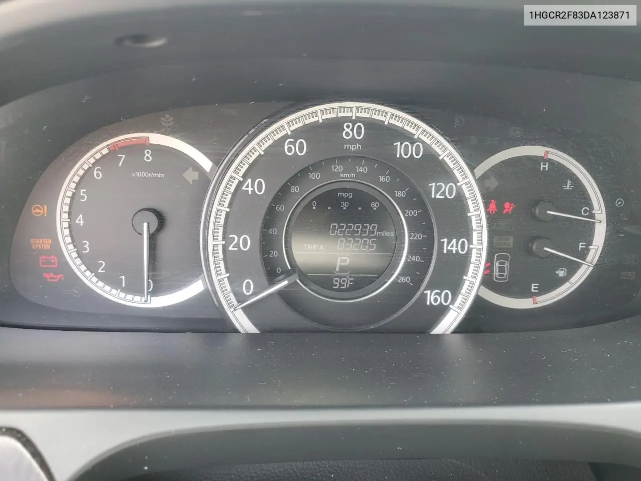 1HGCR2F83DA123871 2013 Honda Accord Exl