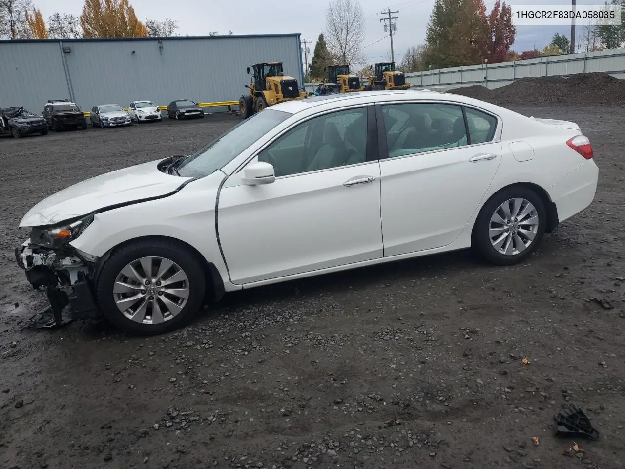 1HGCR2F83DA058035 2013 Honda Accord Exl