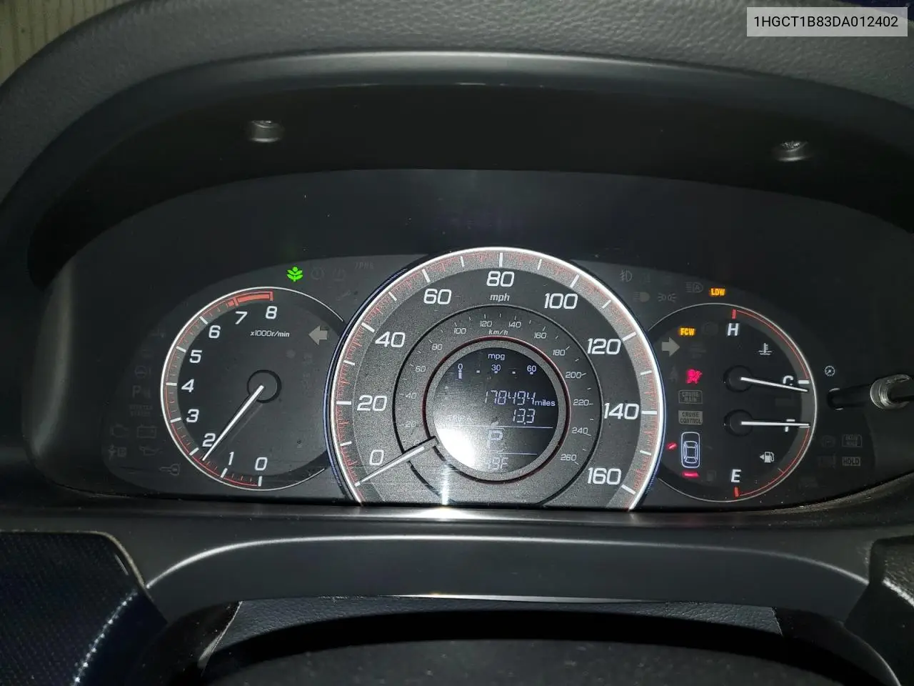 1HGCT1B83DA012402 2013 Honda Accord Exl