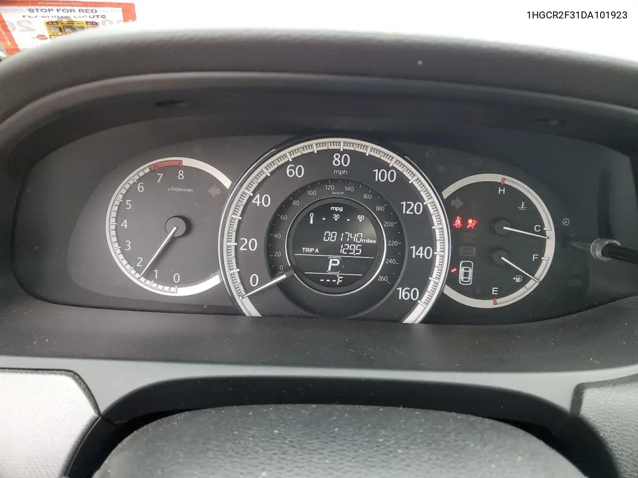1HGCR2F31DA101923 2013 Honda Accord Lx