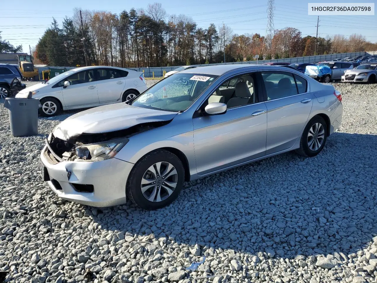 1HGCR2F36DA007598 2013 Honda Accord Lx