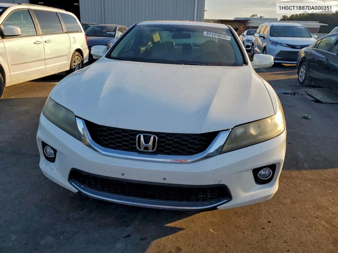 1HGCT1B87DA000351 2013 Honda Accord Exl