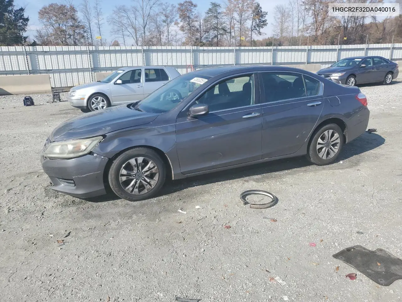 1HGCR2F32DA040016 2013 Honda Accord Lx
