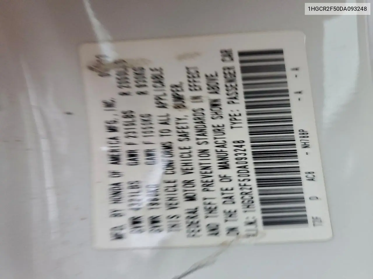 1HGCR2F50DA093248 2013 Honda Accord Sport