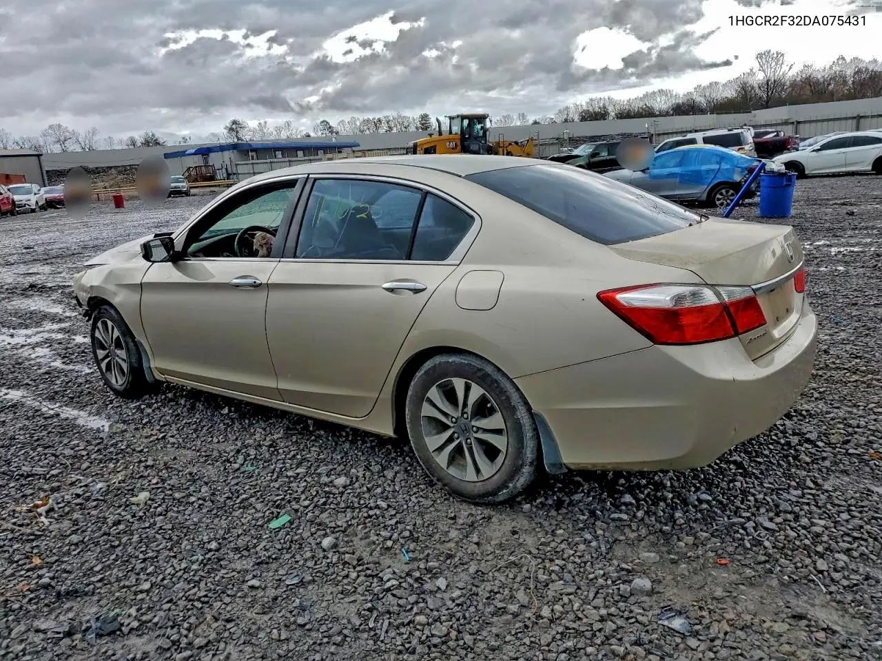 1HGCR2F32DA075431 2013 Honda Accord Lx