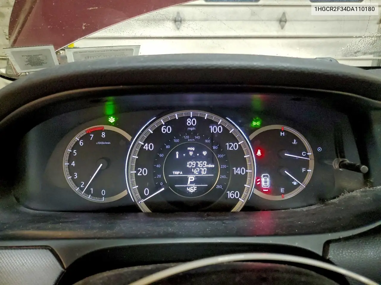 1HGCR2F34DA110180 2013 Honda Accord Lx