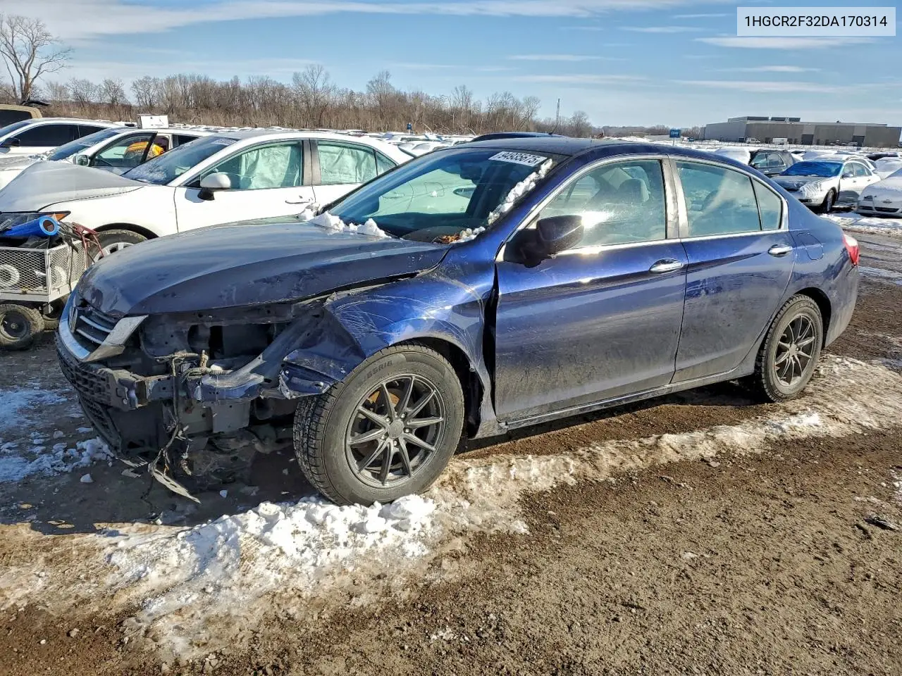 1HGCR2F32DA170314 2013 Honda Accord Lx