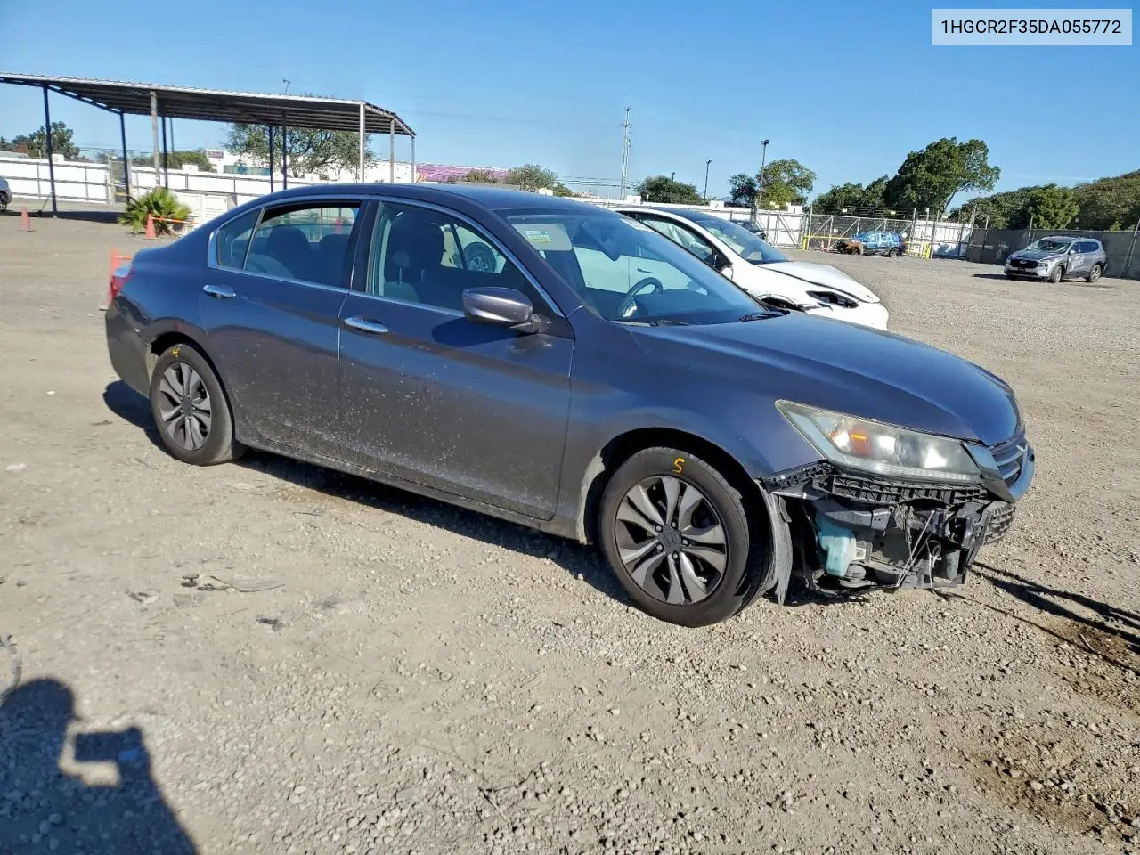 1HGCR2F35DA055772 2013 Honda Accord Lx