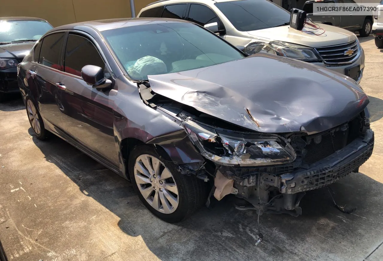 1HGCR3F86EA017390 2014 Honda Accord Exl