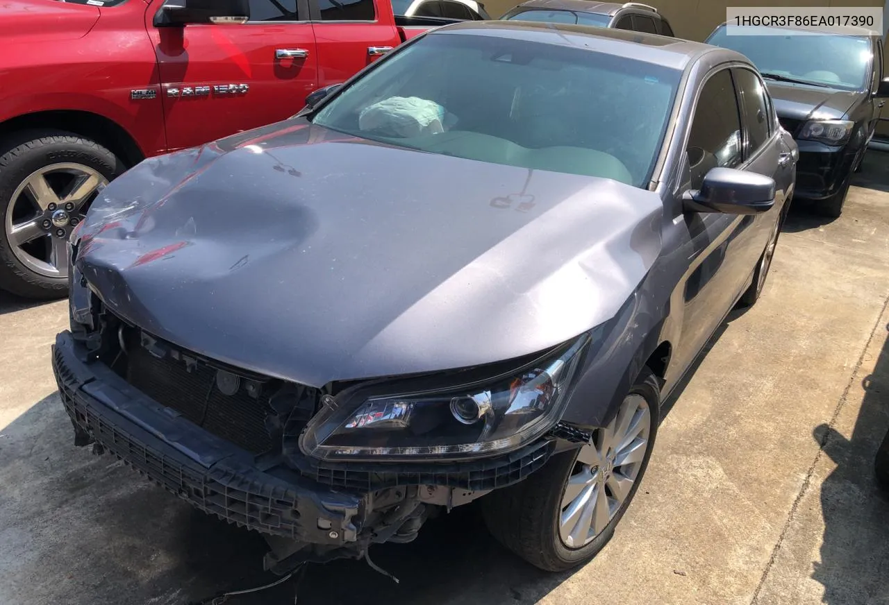 1HGCR3F86EA017390 2014 Honda Accord Exl