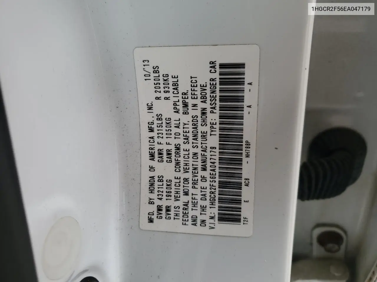 1HGCR2F56EA047179 2014 Honda Accord Sport