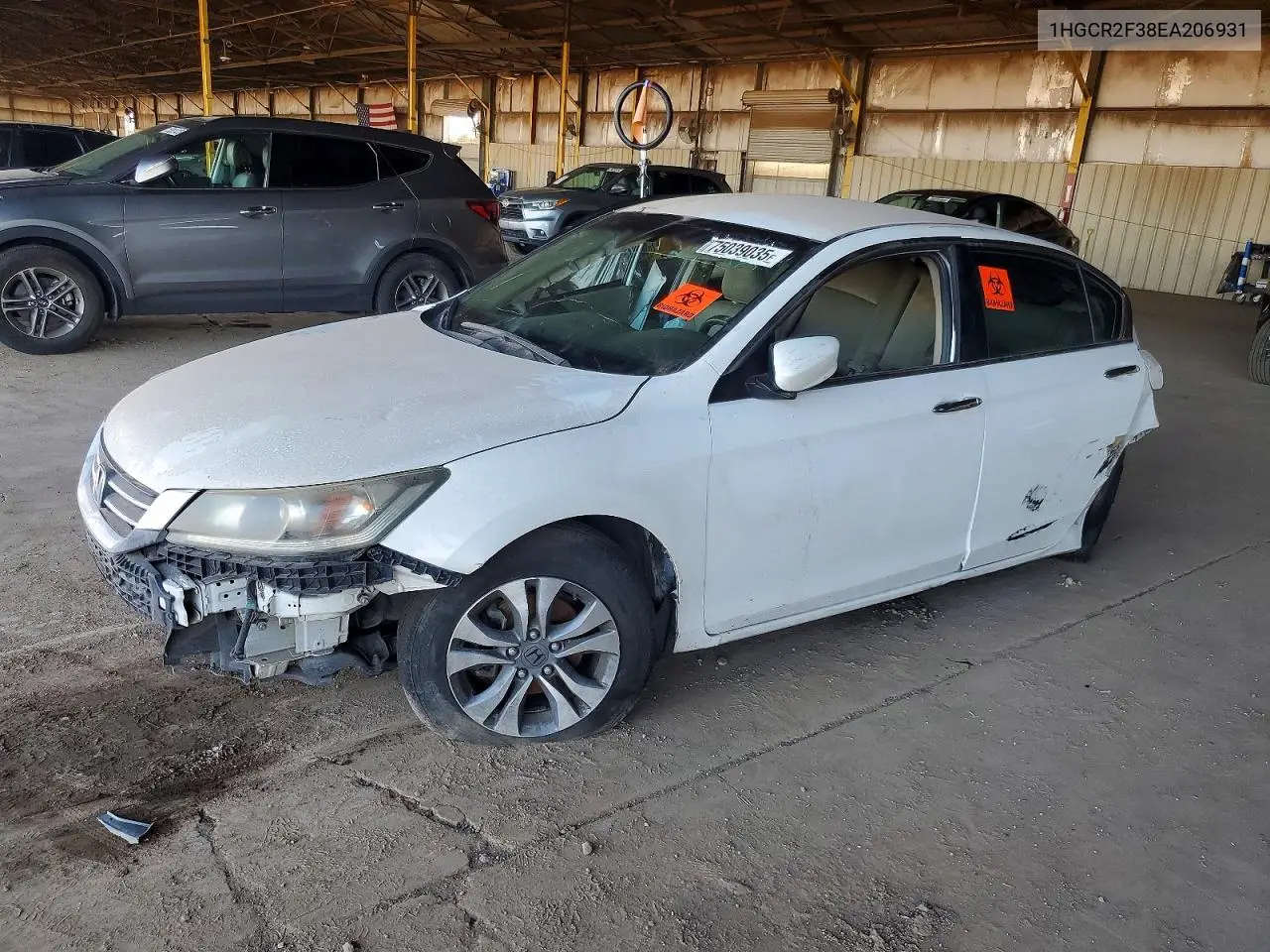 1HGCR2F38EA206931 2014 Honda Accord Lx