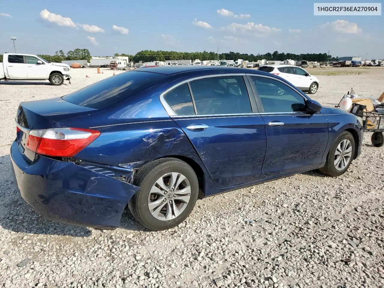 1HGCR2F36EA270904 2014 Honda Accord Lx